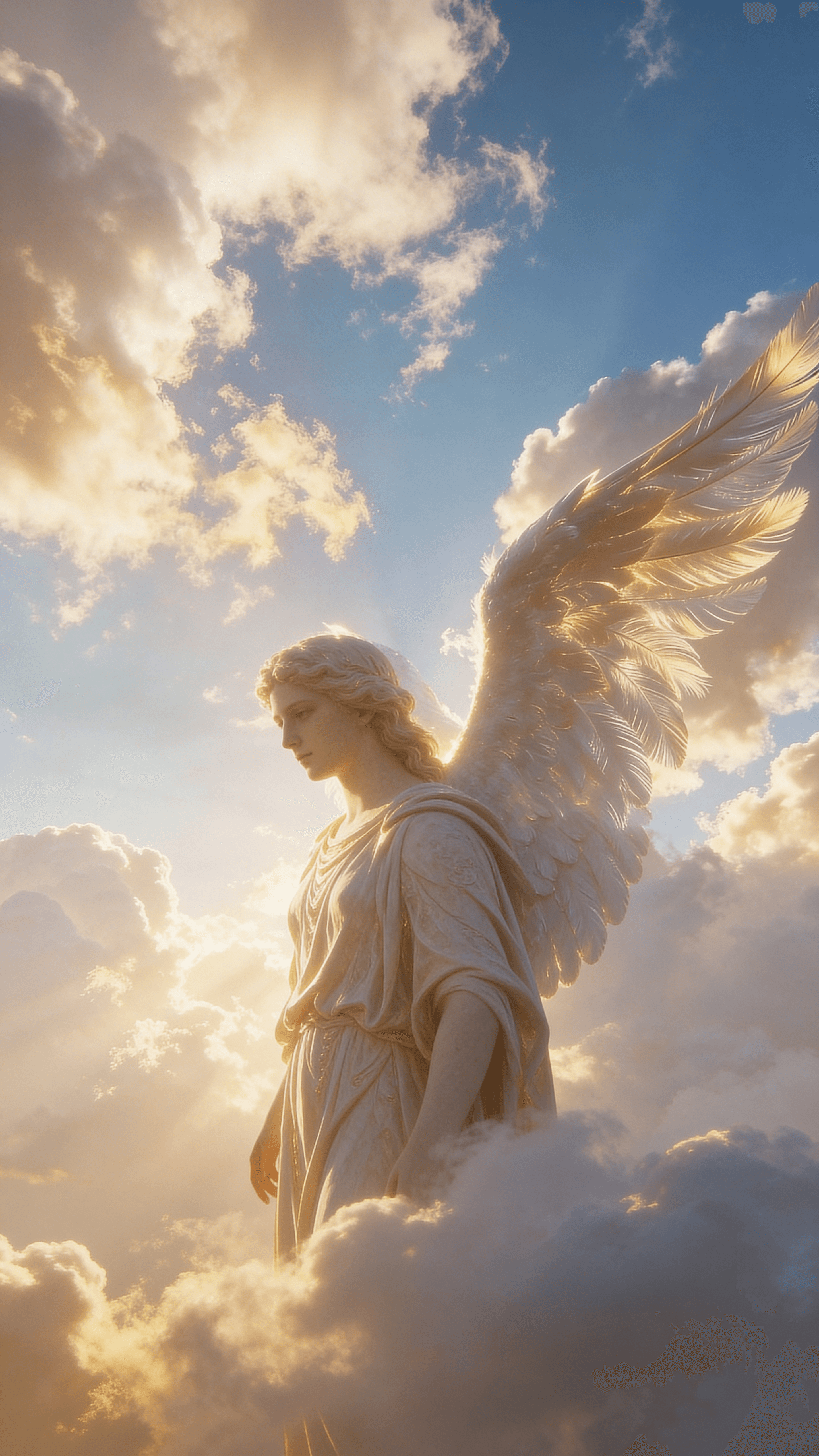 Engelsflügel im goldenen Licht